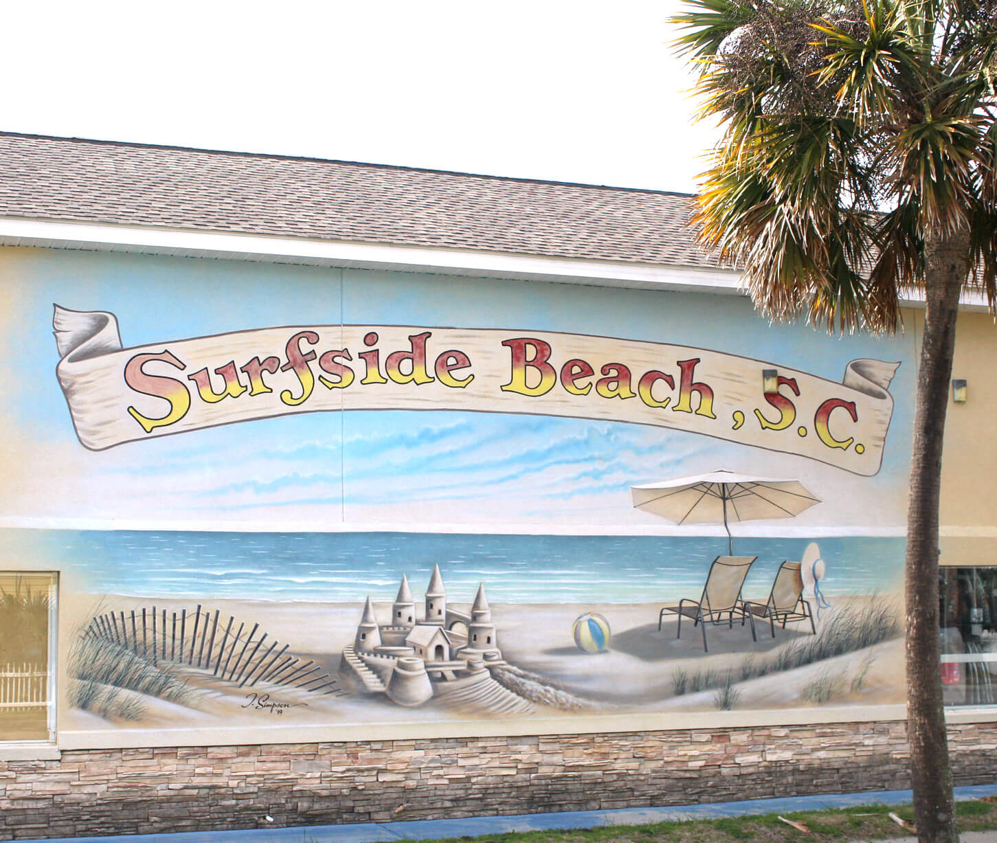 view of mural in surfside beach sc